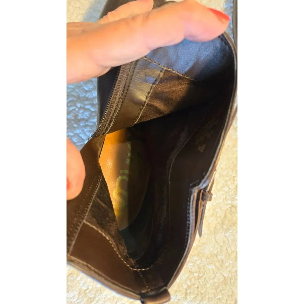 Sam Eldeman Bootie Brown Leather Sz 10M Maddox Espresso Bean Ankle Boots